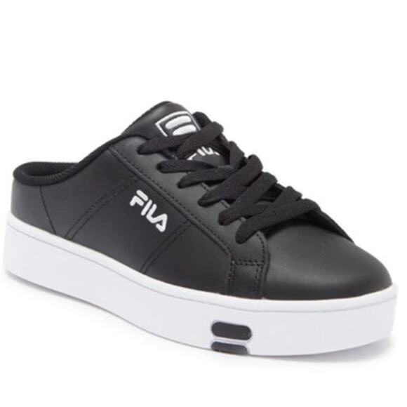 Fila Redmond Mule Sneaker WMNS 8.5 Black White Slip-On Platform Low Top 5CM01652 - Picture 1 of 11